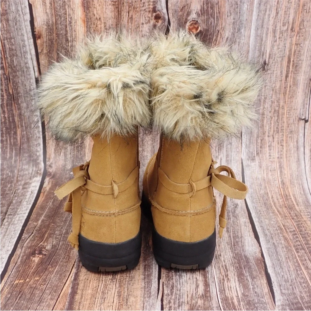 Sorel Northern Lite Tall Suede Boots Women’s Size 7 Brown Side Zip Snow Winter